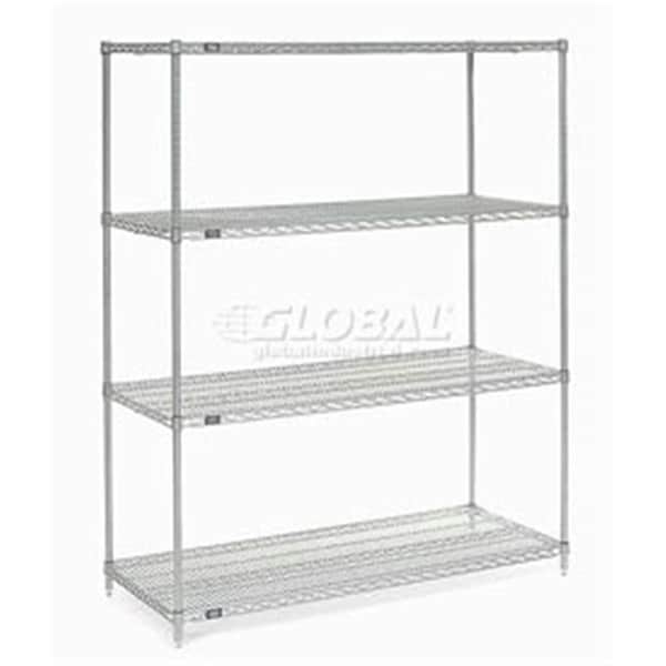 Designed To Furnish Nexel Poly-Z-Brite Wire Shelving - Clear - 42 x 18 x 86 in. DE3503040 - main